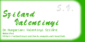 szilard valentinyi business card