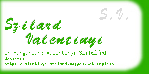 szilard valentinyi business card